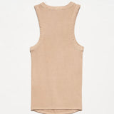 Washed Rib Racerback Crop Tank