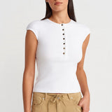 Rib Henley Top