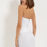 Rose Corset Top White