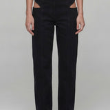 Hip Cutout Straight Leg Jean