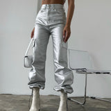Silver Cargo Pants