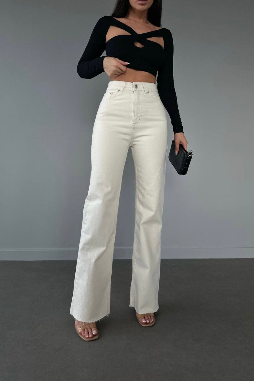 Palazzo Straight Jeans