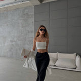 Full Length Satin Skirt