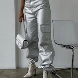 Silver Cargo Pants
