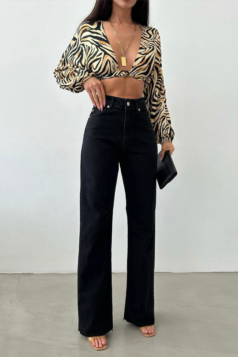 Palazzo Straight Jeans