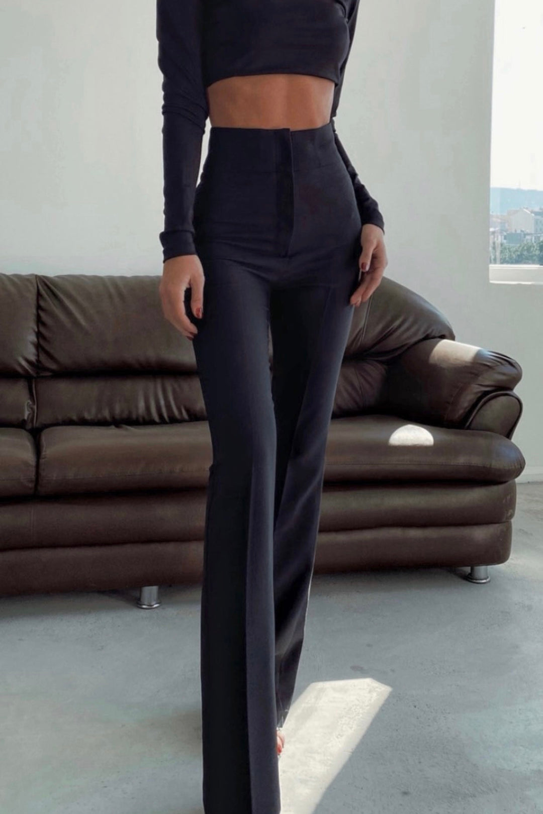 Double High Rise Flared Pants