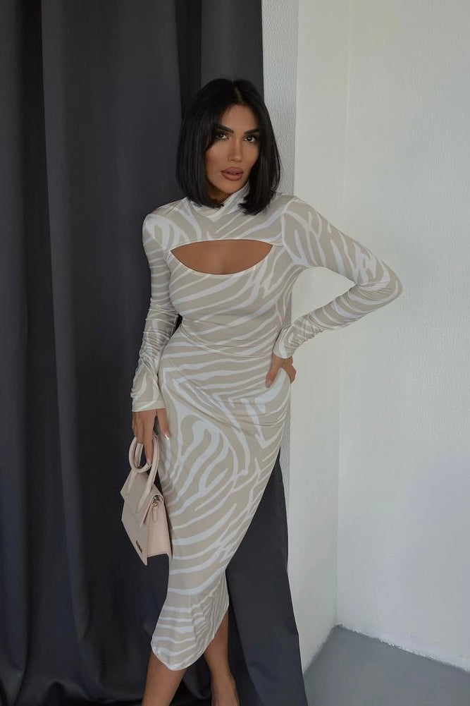 Zebra Print Chest Show Dress