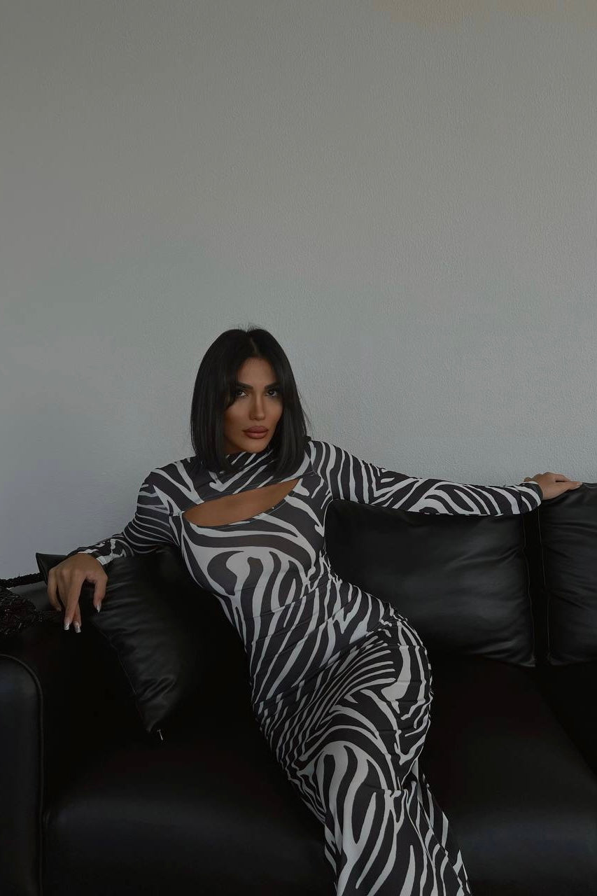 Zebra Print Chest Show Dress