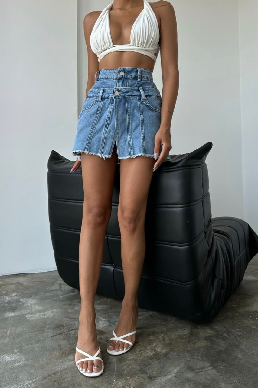 Double Styled Jean Skirt