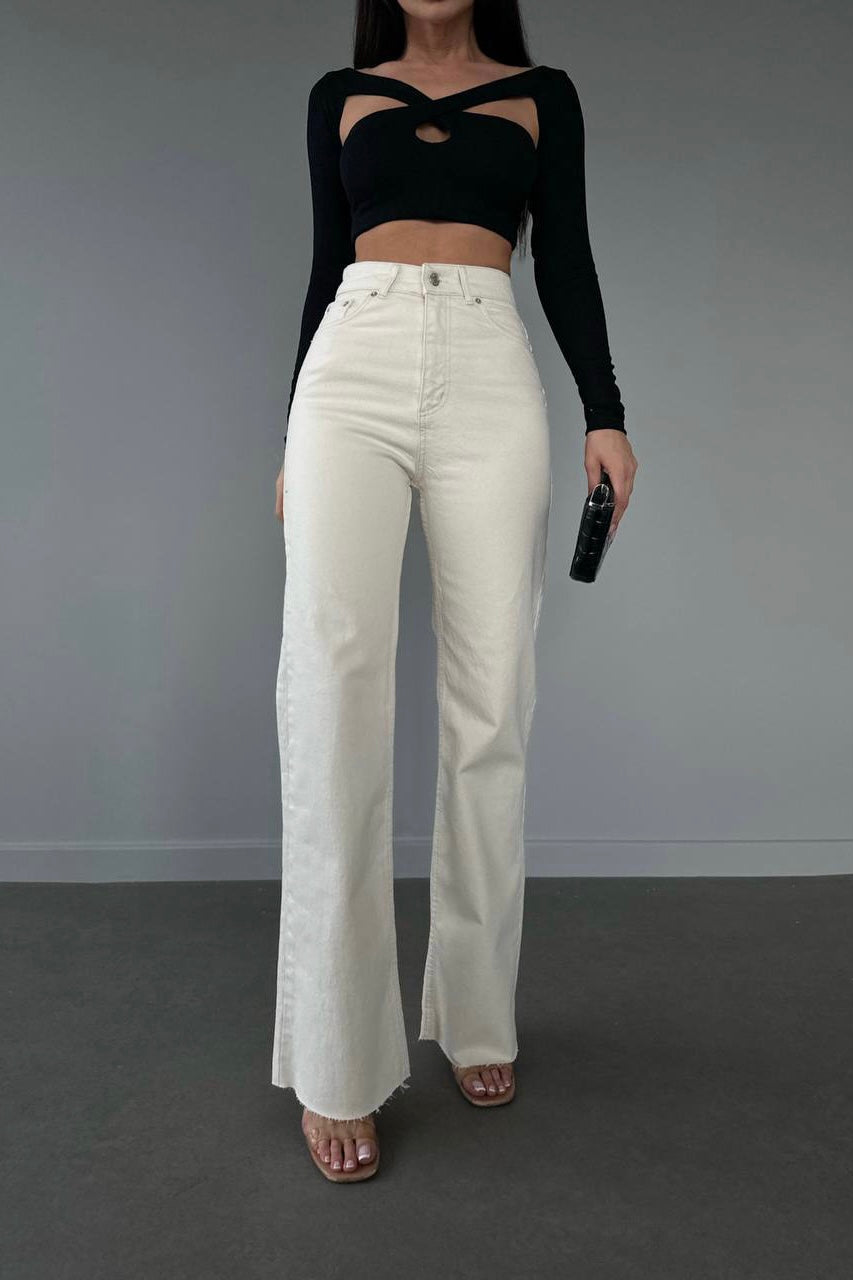 Palazzo Straight Jeans