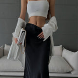 Full Length Satin Skirt