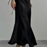 Full Length Satin Skirt