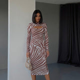 Zebra Print Chest Show Dress