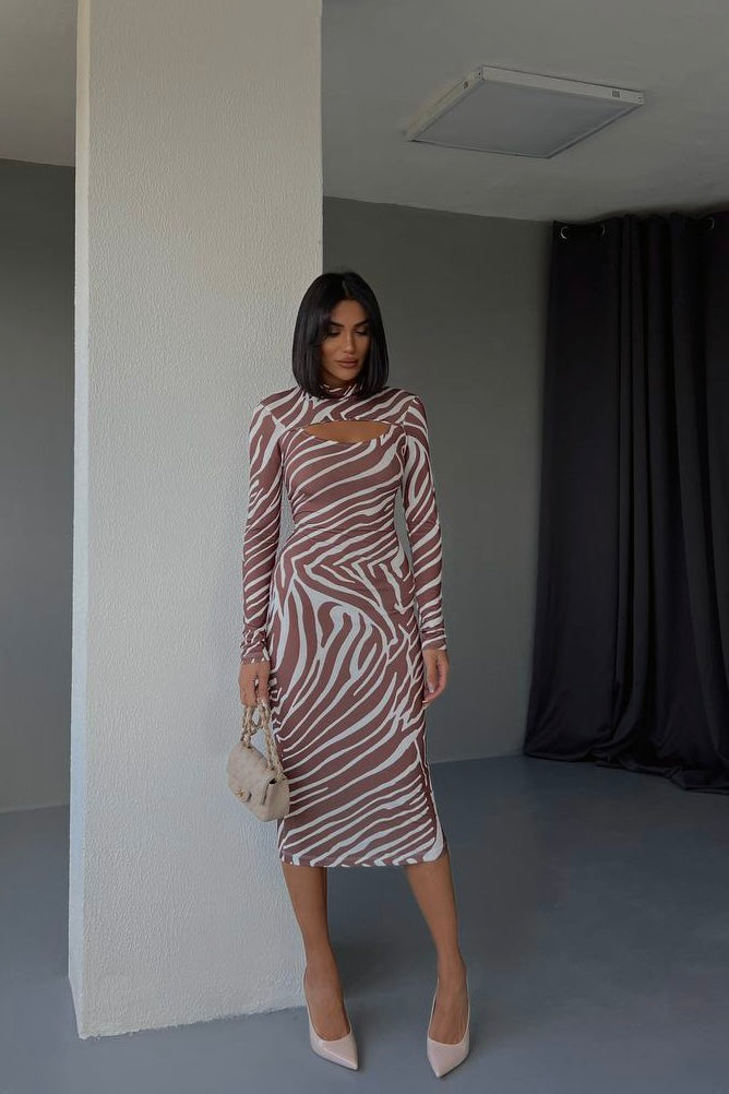 Zebra Print Chest Show Dress