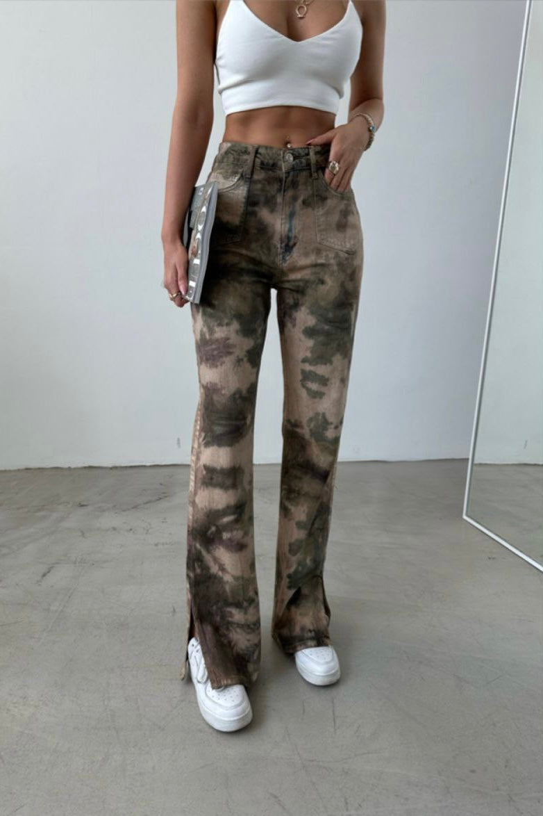 Tie Dye Front Pocket Jeans