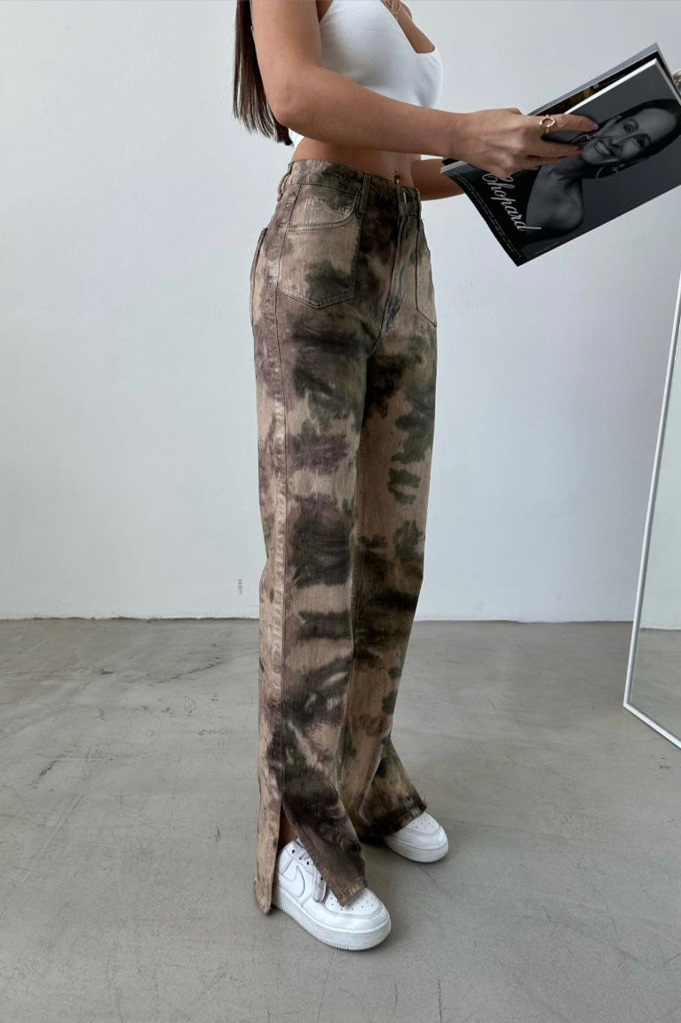Tie Dye Front Pocket Jeans