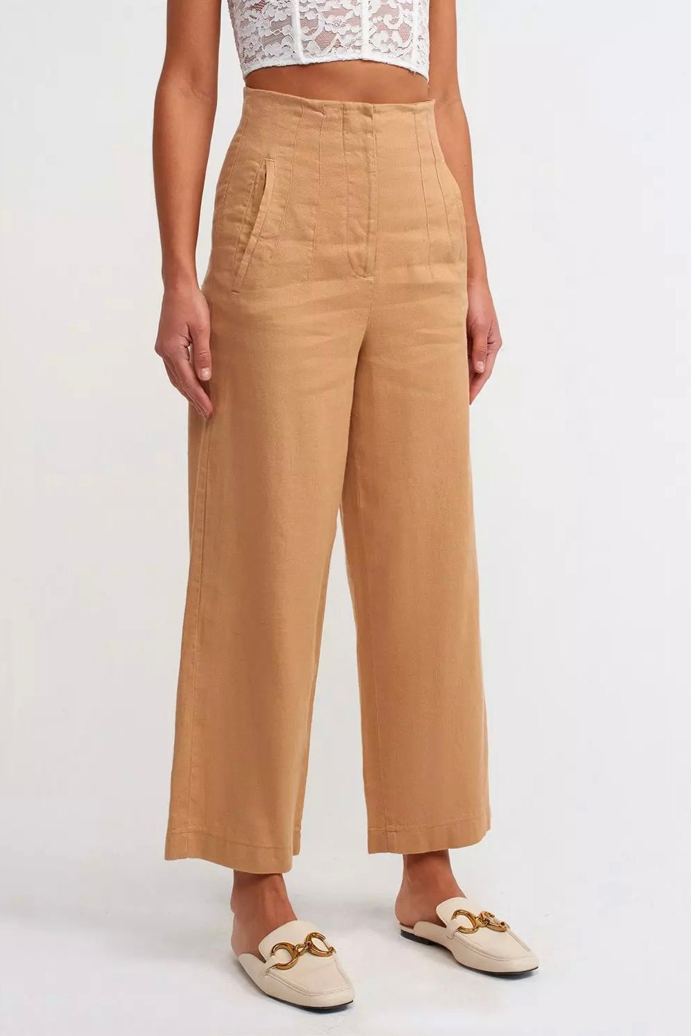 Latte Linen Pants