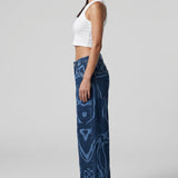 Swirl Print Baggy Jean