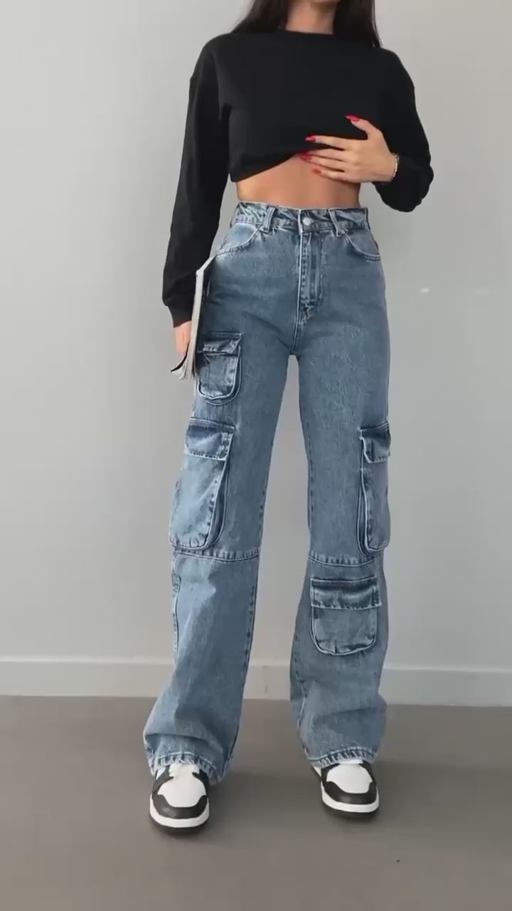 Pockets Cargo Jeans