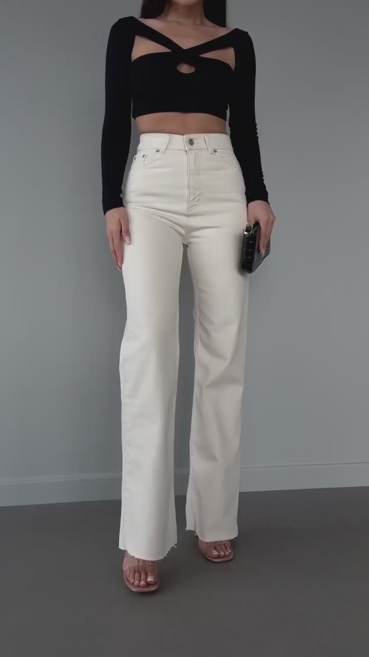 Palazzo Straight Jeans