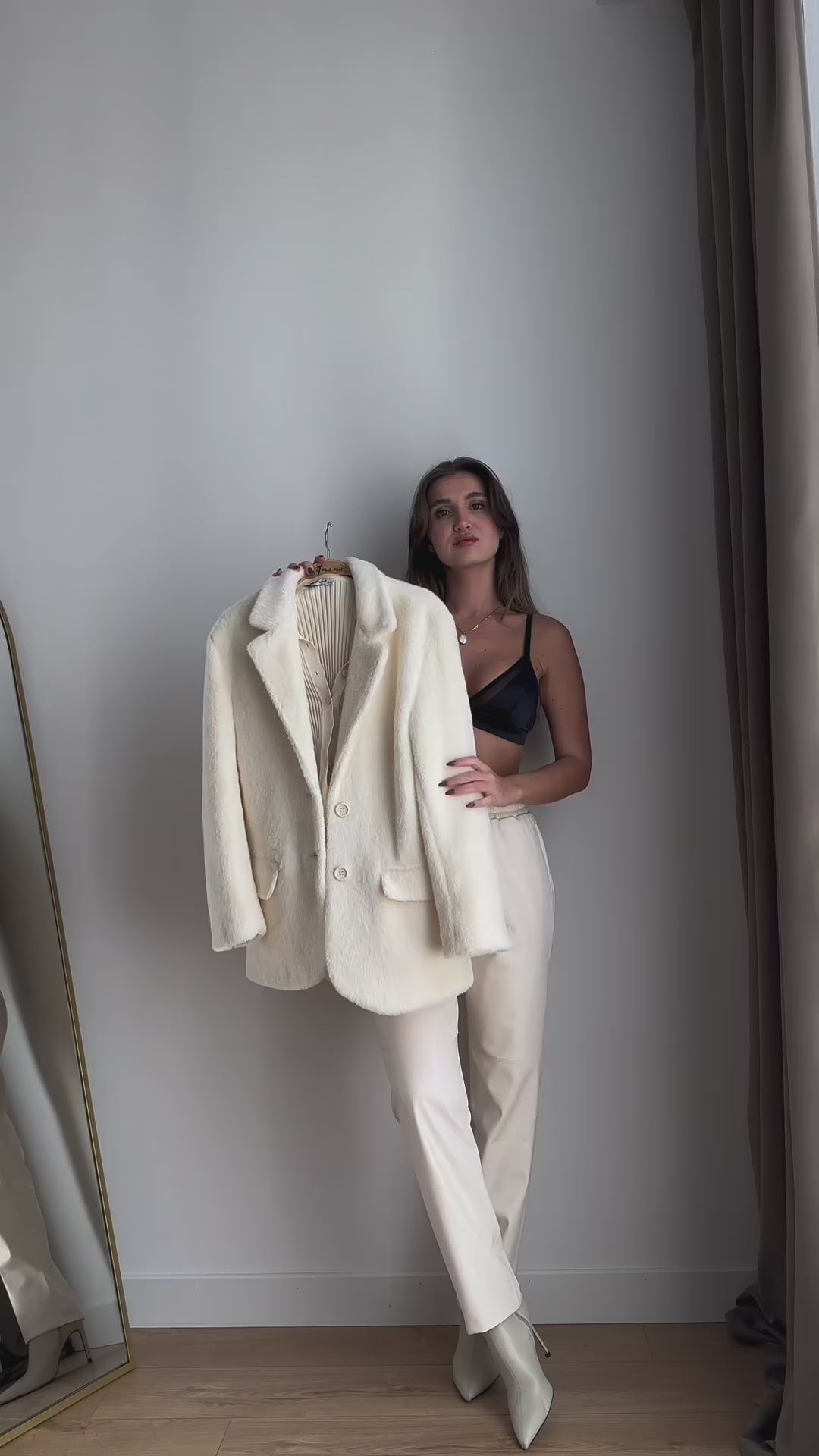 Wool Blend Short Coat