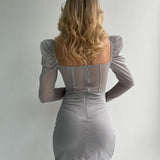 Padded Princess Dress Grey