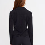 Fuzzy Cropped Shirt