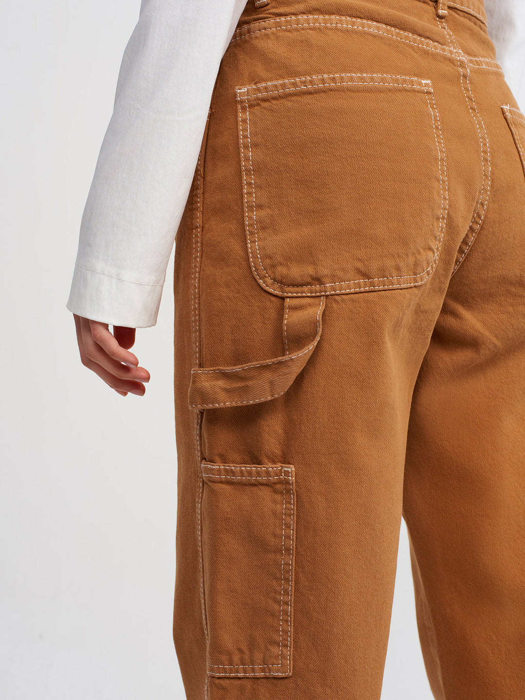 Straight Cargo Pants Brown