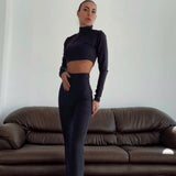 Double High Rise Flared Pants
