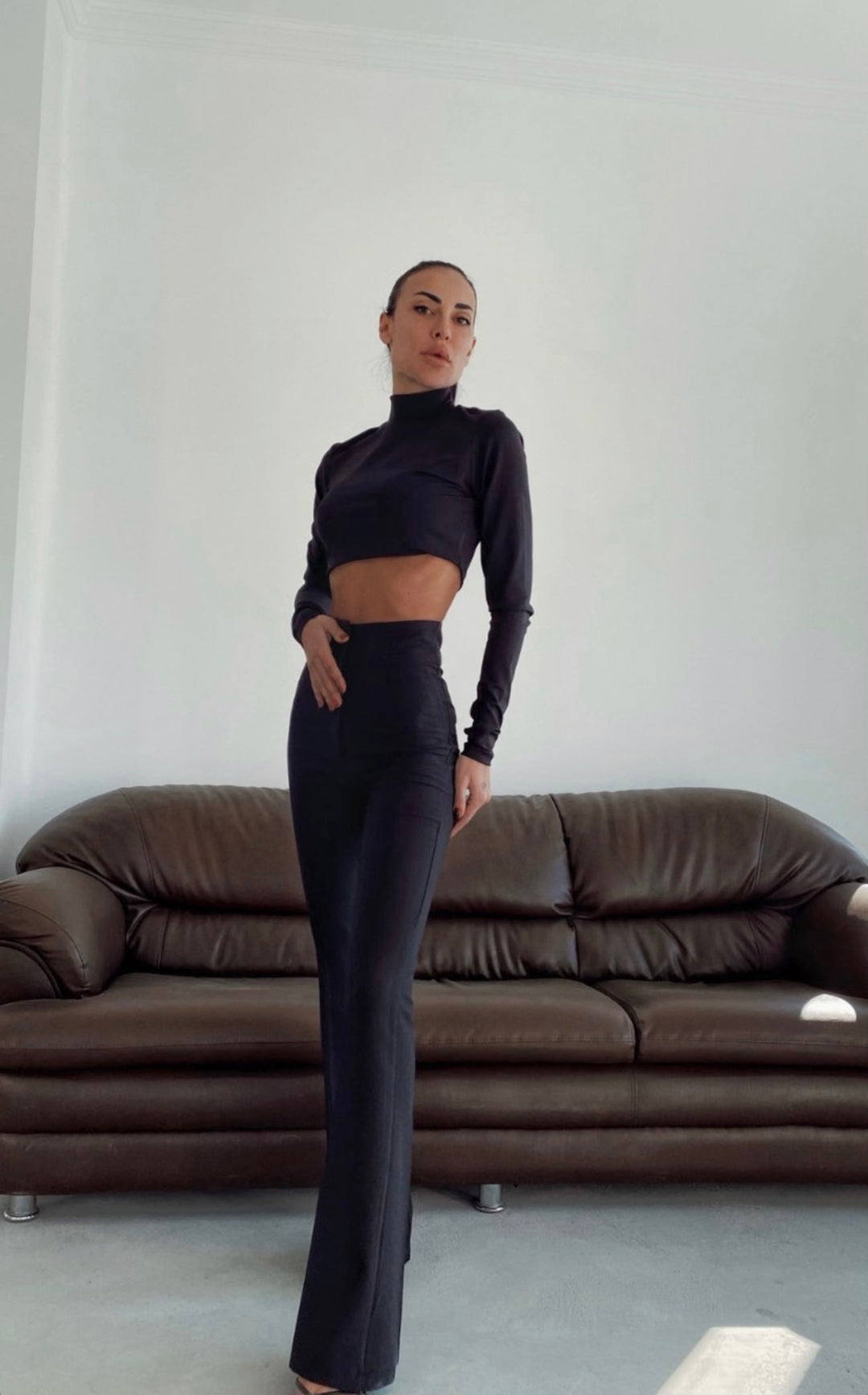 Double High Rise Flared Pants