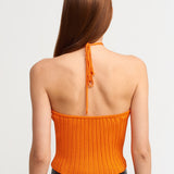 Cross Neck Tie Blouse