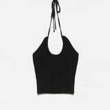 Cross Neck Tie Blouse