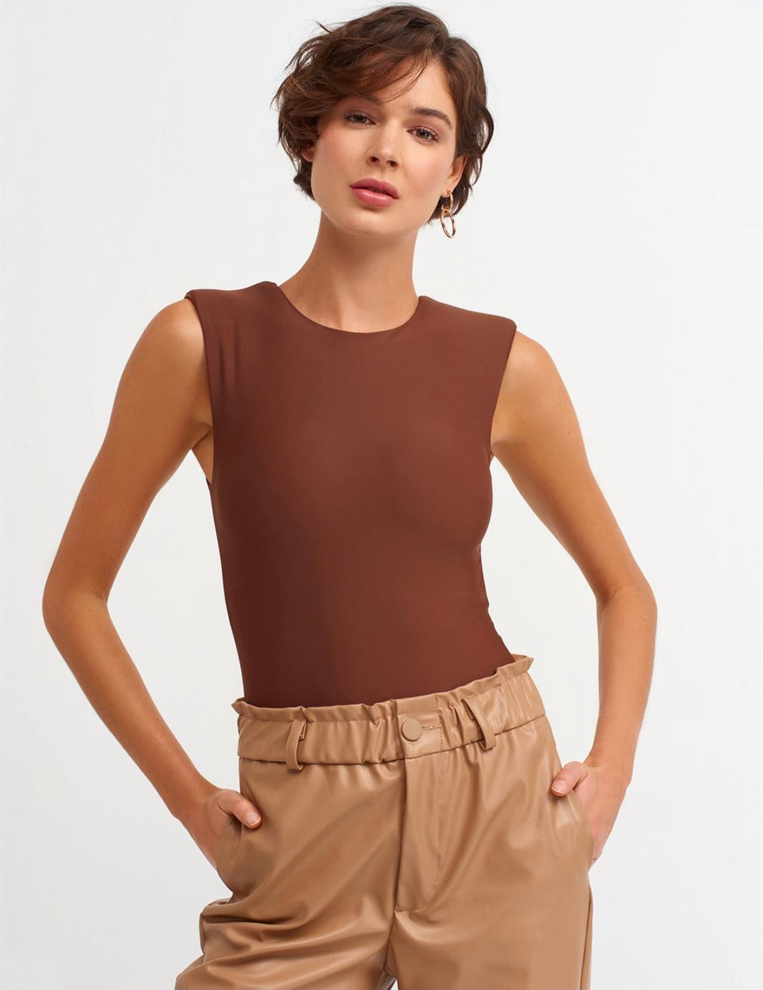 Matte Padded Shoulder Bodysuit