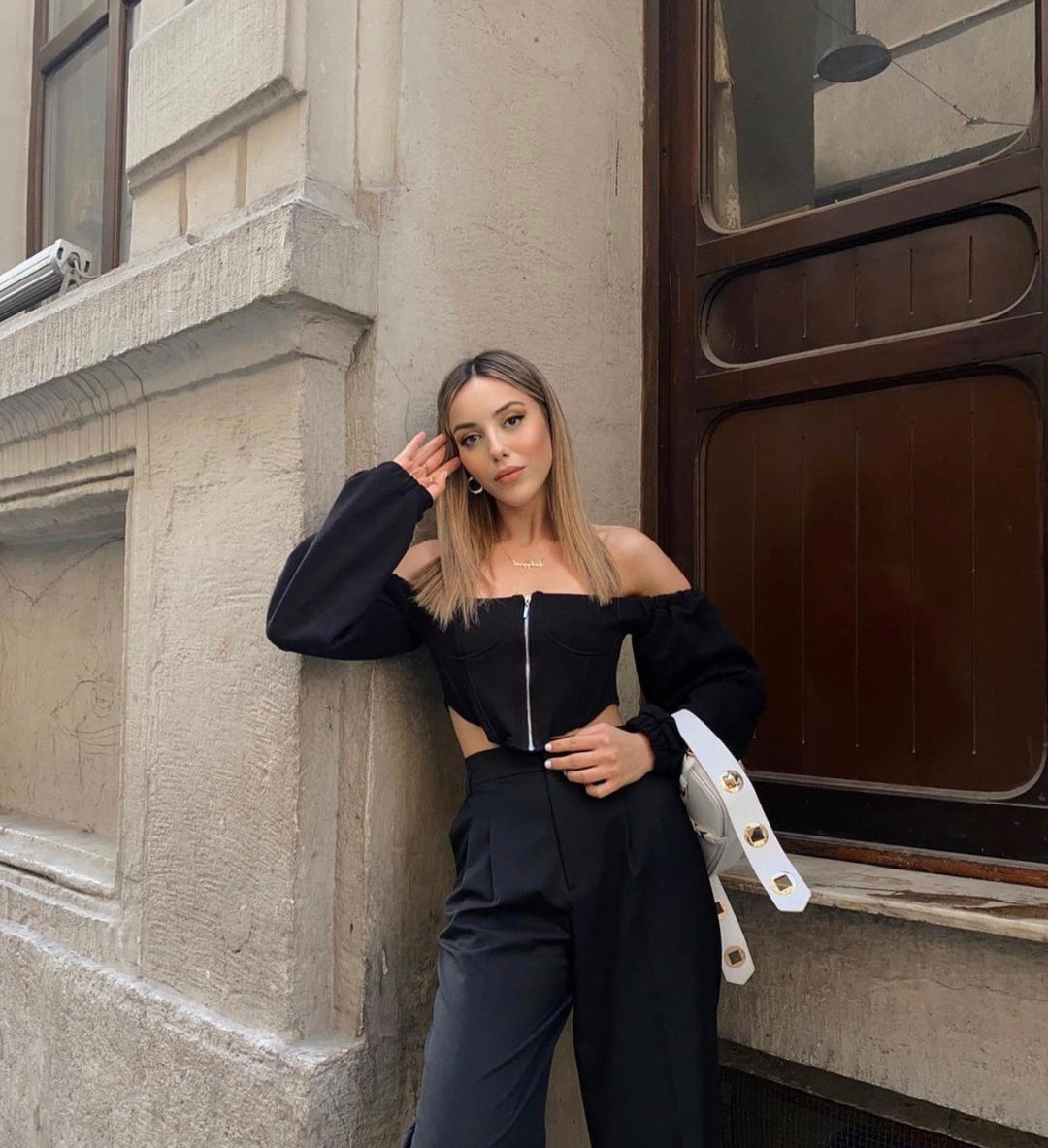Shoulder-Off Bra Top