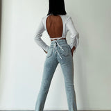 Skinny Split Hem Jeans
