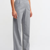 Asymmetric Button Pants