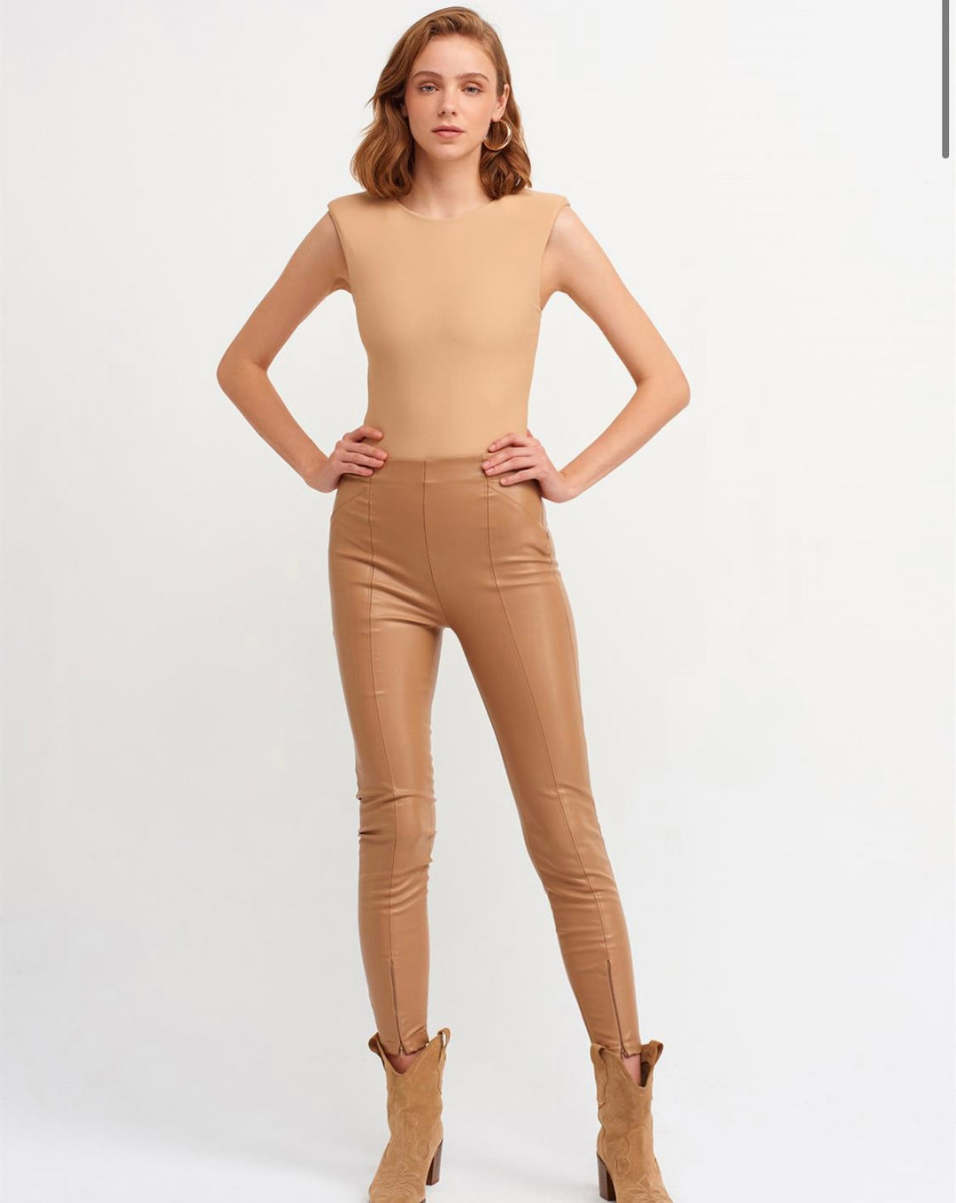 Matte Padded Shoulder Bodysuit