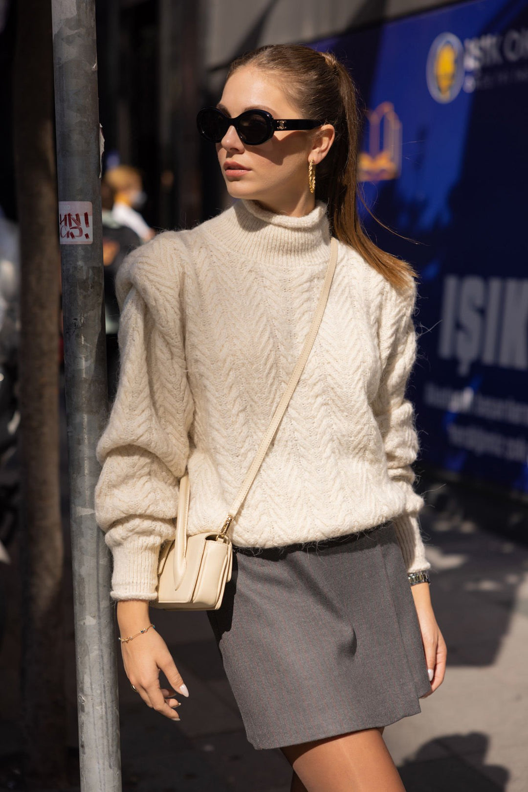 Padded Knit Sweater