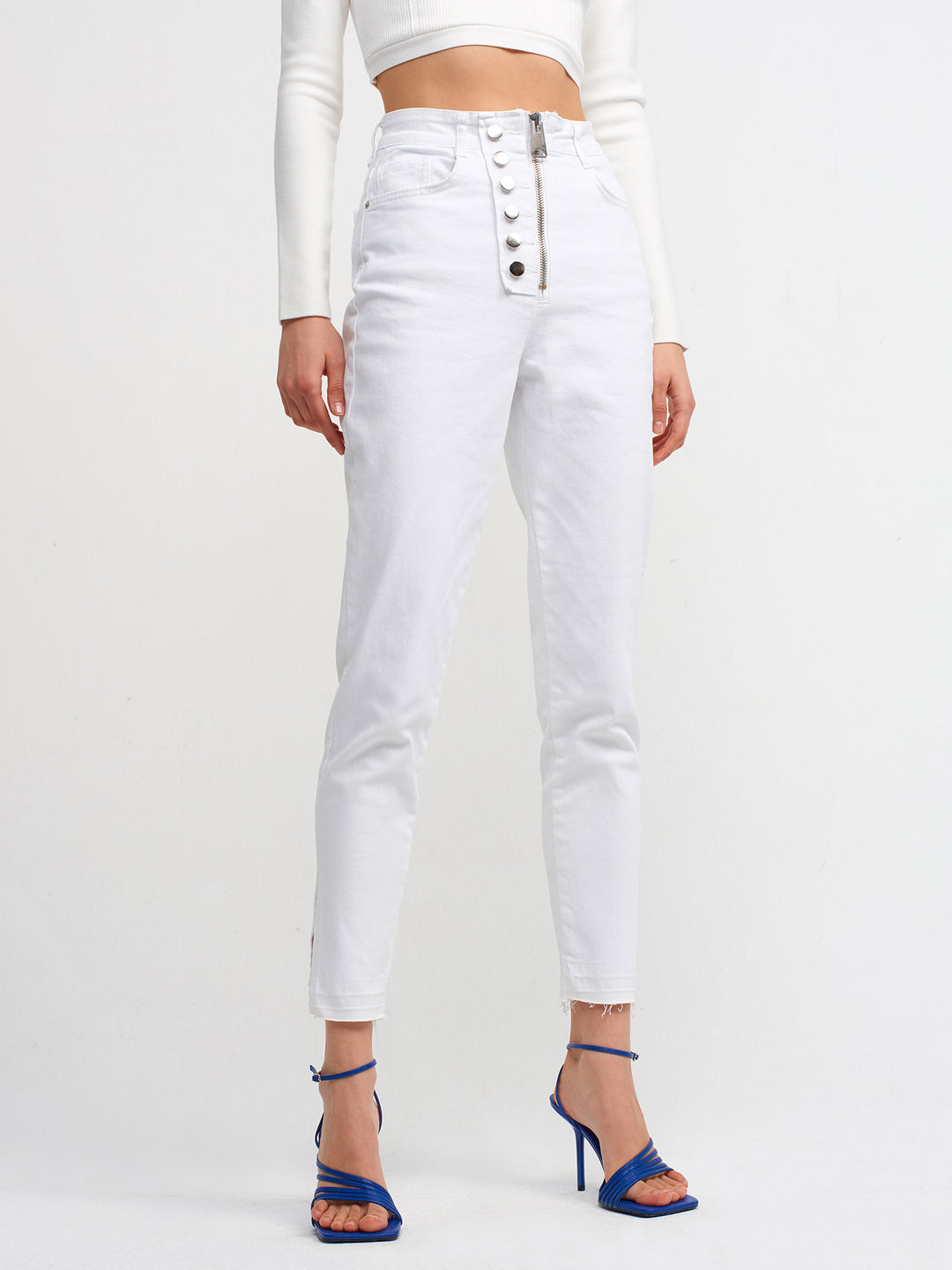 Lycra White Jeans