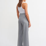 Asymmetric Button Pants