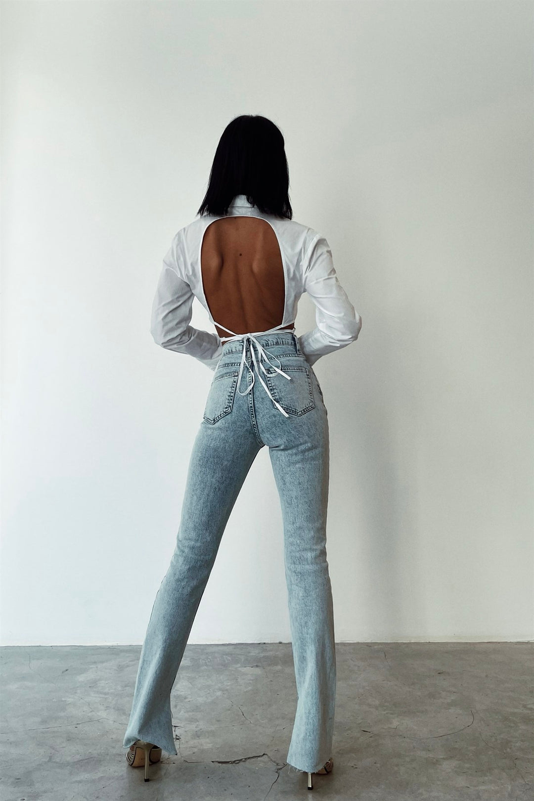 Skinny Split Hem Jeans