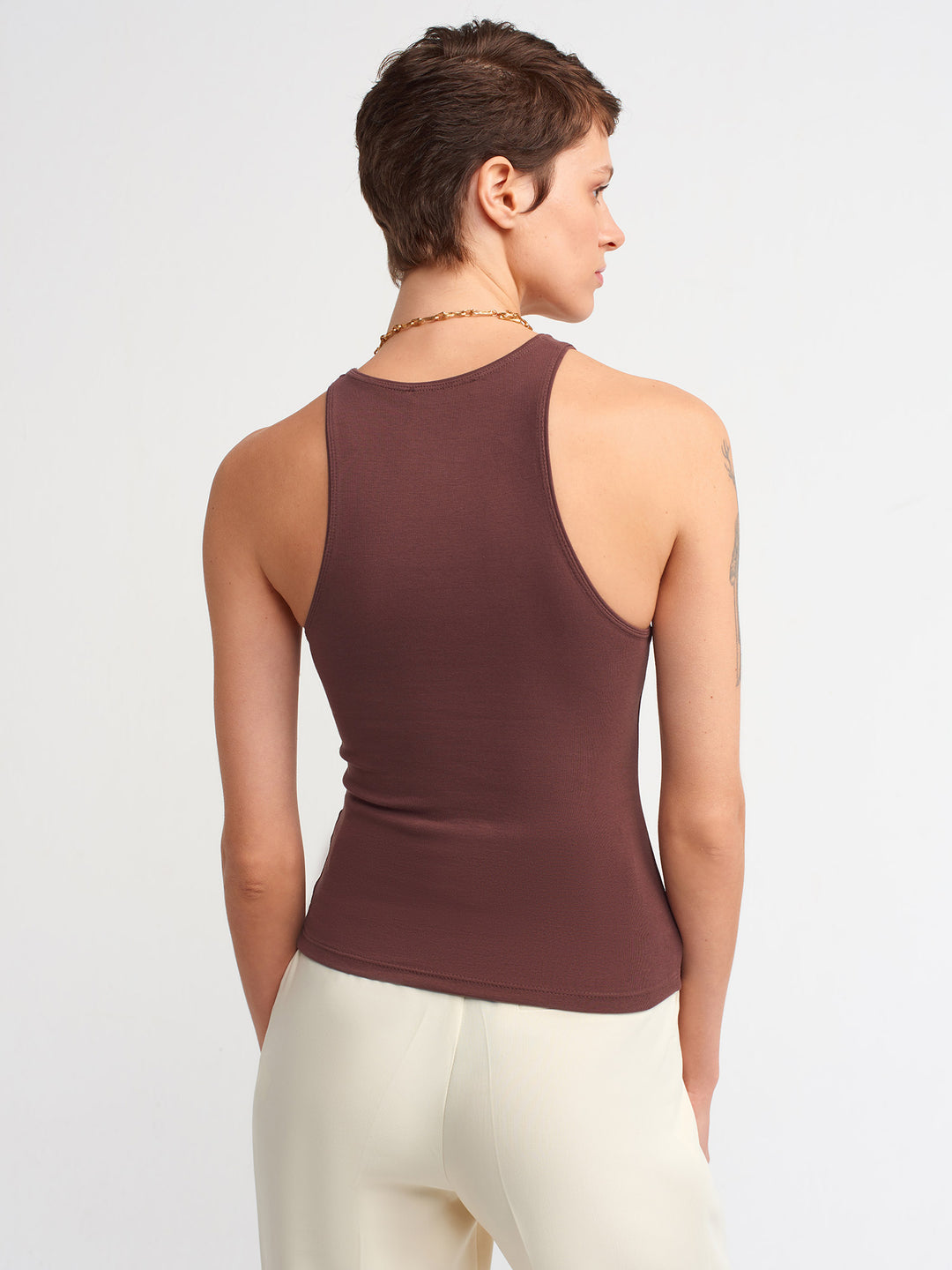 Halter Top Brown