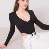 Padded Shoulder Bodysuit
