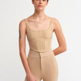 Corset Top Camel