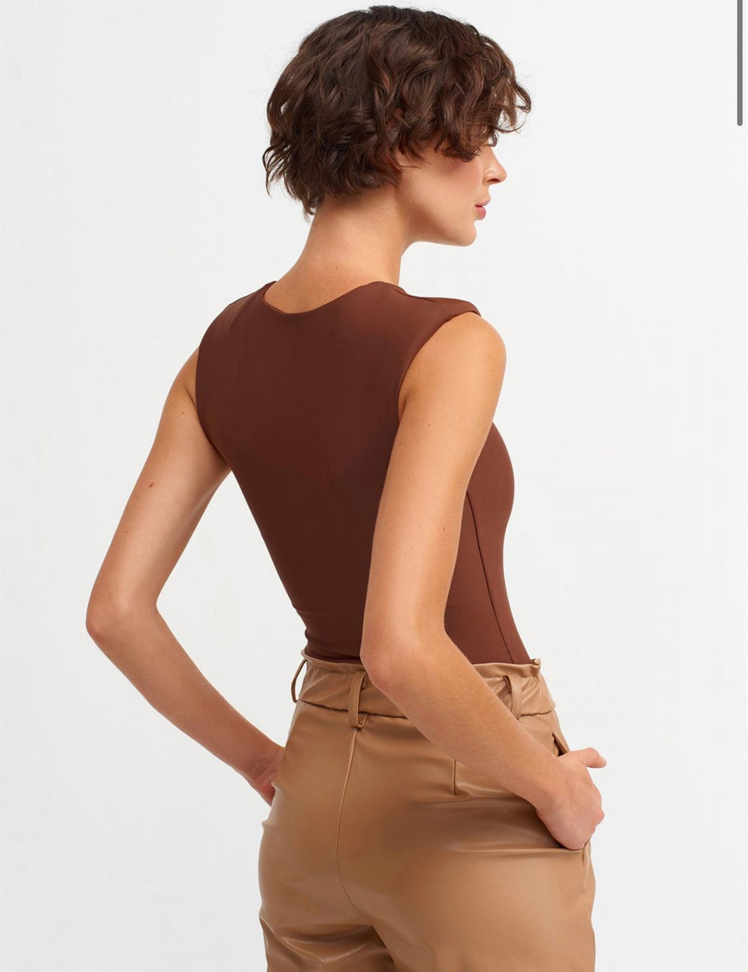 Matte Padded Shoulder Bodysuit