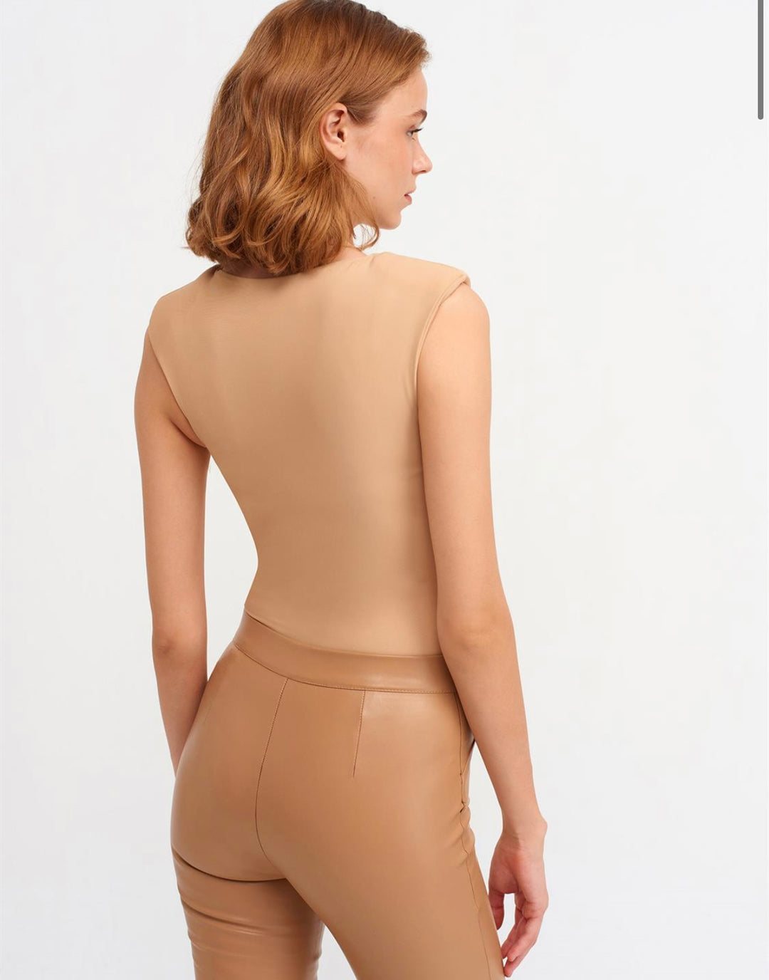 Matte Padded Shoulder Bodysuit