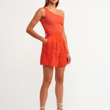 Linen Shorts Red