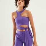 Asymmetric Cut Blouse Purple