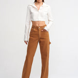 Straight Cargo Pants Brown