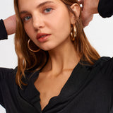 Fuzzy Cropped Shirt